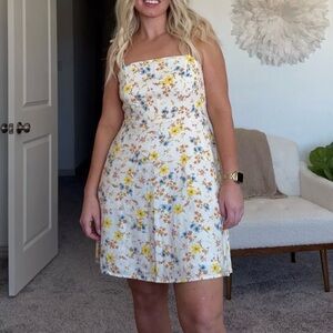 Old Navy Floral Mini Dress - White and Yellow
